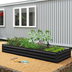 Outsunny Galvanized Raised Garden Bed, - Image 6