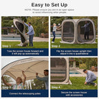 East Oak Screen House Tent Pop-Up, Portable Screen Room Canopy Instant Screen - Image 7