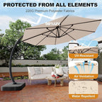 GarveeLife 11FT Cantilever Patio Umbrella - Image 4