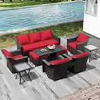 Joyside Wicker Patio Furniture Sets, 10 Pieces Upgraded Large Size Outdoor - Image 7