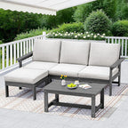 SERWALL Outdoor Sectional Sofa Set, 5-piece Outdoor Modula Couch Set - Image 4