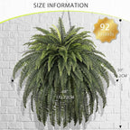 68" Artificial Ferns for Outdoor, UV Resistant Giant Faux Boston Fern Bush - Image 3