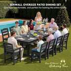 SERWALL 11 Piece Outdoor Dining Set - Image 8