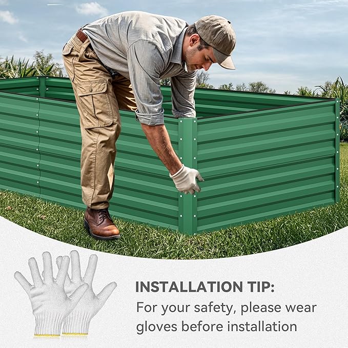 YITAHOME 96x48x24 in Galvanized Raised Garden Bed Kit, Large Metal Planter Box - Image 3