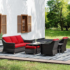 Joyside Wicker Patio Furniture Sets, 7 Pieces Upgraded Large Size Outdoor by Joyside