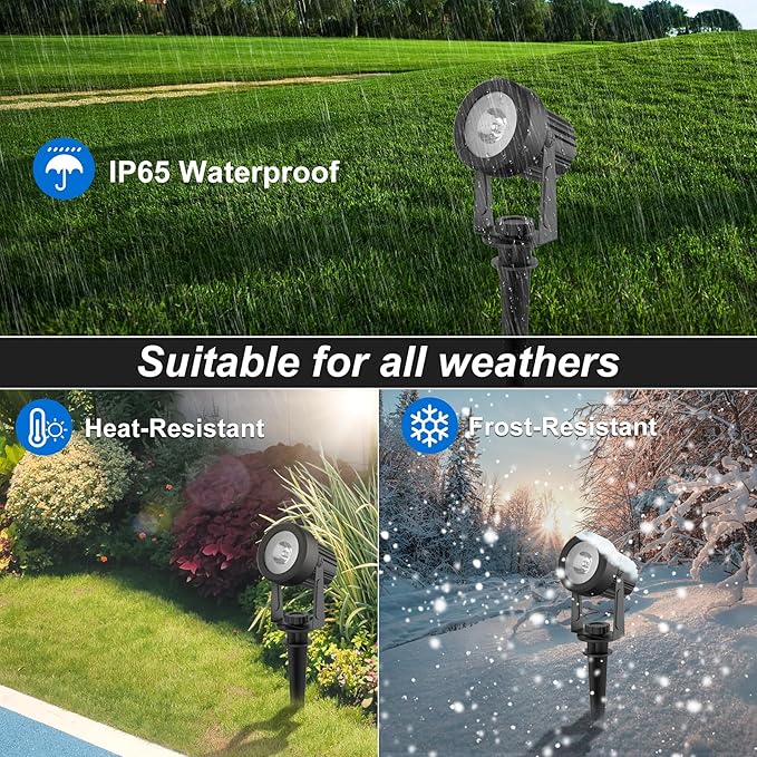 Solar Spot Lights Outdoor, Landscape Spotlights IP65 Waterproof 9.8ft Cable - Image 7