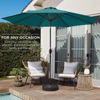 Best Choice Products 10ft Outdoor Table Compatible Steel Polyester Market Patio - Image 3