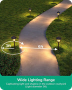 EDISHINE Low Voltage Pathway Lights Wired, 12V 3W 120LM 3000K Seed Glass - Image 3