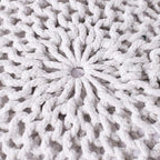 BIRDROCK HOME Round Pouf Ottoman | Cotton Braided Foot Stool - Image 7