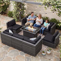 NICESOUL 9 Piece Outdoor Patio Sectional Furniture Set by NICESOUL