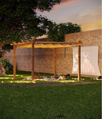 GarveeLife 10 x 13 ft Wood-Grain Outdoor Pergola - Image 7