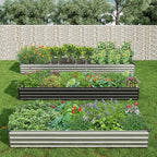 2PCS 6x3x1ft Galvanized Raised Garden Bed Kit, Metal Planter Box - Image 8