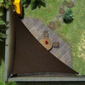 Amgo 14' x 14' x 19.8' Brown Right Triangle Sun Shade Sail UPF50+ Canopy Awning by Amgo