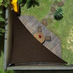Amgo 20' x 20' x 28.3' Brown Right Triangle Sun Shade Sail UPF50+ Canopy Awning by Amgo