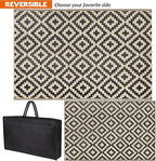 SAND MINE Reversible Mats, Plastic Straw Rug, Modern Area Rug, Large Floor Mat - Image 3