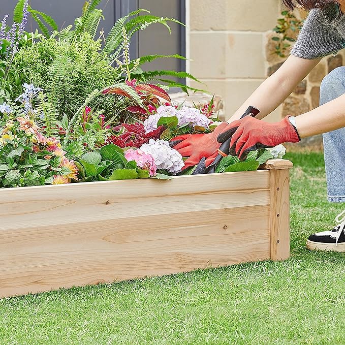 Yaheetech 8×4ft Wooden Horticulture Raised Garden Bed Divisible Elevated - Image 5