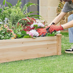 Yaheetech 8×4ft Wooden Horticulture Raised Garden Bed Divisible Elevated - Image 5