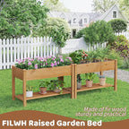 FILWH Raised Garden Bed with Legs Elevated Wooden Planter Box Stand Large - Image 5