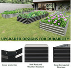 2PCS 9x3x1ft Galvanized Raised Garden Bed Kit, Metal Planter Box - Image 6