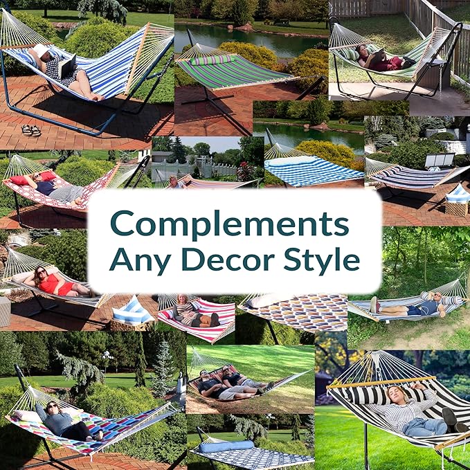 Sunnydaze Quilted Outdoor Hammock - Image 8