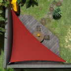 Amgo Custom Size 19' x 20' x 27.6' Red Right Triangle Sun Shade Sail UPF50+ by Amgo