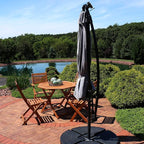 Sunnydaze 10' Solar Offset Patio Umbrella - Image 8