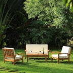 IDZO Laurent 800lbs Capacity Acacia Outdoor Loveseat, FSC Certified 2 Seater - Image 9
