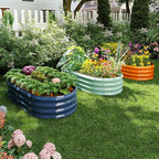 Raised Garden Beds Outdoor Galvanized Planter Raised Garden Bed 4x2x1ft Flower - Image 7