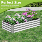 2PCS 4x2x1FT Galvanized Raised Garden Bed, Galvanized Planter Raised Garden - Image 5
