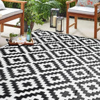 SAND MINE Waterproof Outdoor Rug 6x9 ft, Reversible Mats, Modern Area Rug by SANDMIND
