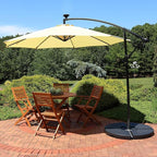 Sunnydaze 10' Solar Offset Patio Umbrella - Image 4