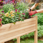 Yaheetech 2pcs Raised Garden Bed 48x24x30in Elevated Wooden Horticulture - Image 9