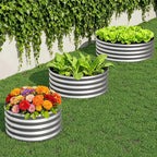 3PCS 4x4x1FT Galvanized Raised Garden Bed Kit, Vegetable Boxes-Round Metal - Image 7