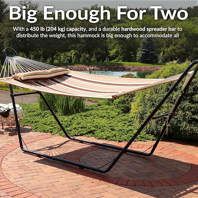 Sunnydaze Quilted Outdoor Hammock - Image 6