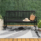 JONATHAN Y BNH101C Laurel 59.1" 3-Seat Slat-Back 600-Lbs Support Acacia Wood - Image 5