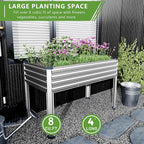 48×24×30in Galvanized Raised Garden Bed, Metal Elevated Planter Box - Image 6