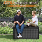 Outdoor Storage Box, Resin Deck Boxes Indoor and outdoor, Waterproof Storage - Image 4