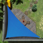 Amgo Custom Size 5' x 8' x 9.4' Blue Right Triangle Sun Shade Sail UPF50+ by Amgo