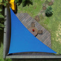 Amgo Custom Size 12' x 15' x 19.2' Blue Right Triangle Sun Shade Sail Order to by Amgo