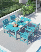 Ciokea HDPE Outdoor Dining Set, 5-Piece Patio Table and Chairs Set - Image 8
