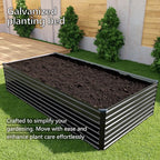 6x3x2FT Galvanized Raised Garden Bed Kit, Vegetable Plant Boxes-Rectangle Metal - Image 7