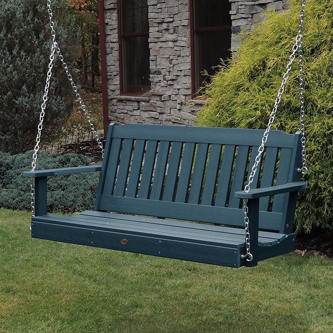 highwood AD-PORL2-NBE Lehigh Porch Swing, 4 Feet, Nantucket Blue - Image 2