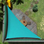 Amgo Custom Size 10' x 10' x 14.1' Turquoise Triangle Sun Shade Sail UPF50+ by Amgo