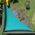 Amgo Custom Size 11' x 12' x 16.3' Turquoise Triangle Sun Shade Sail UPF50+ by Amgo