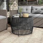 Furniture of America Ysar Boho Rattan Round Coffee Table Outdoor - Image 4