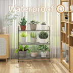 Simple Trending Plant Stand Outdoor Indoor 3 Tier Metal Waterproof Plant Shelf - Image 4