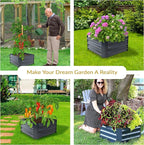 Sunnydaze 11.75" H Raised Metal Garden Bed - Image 4