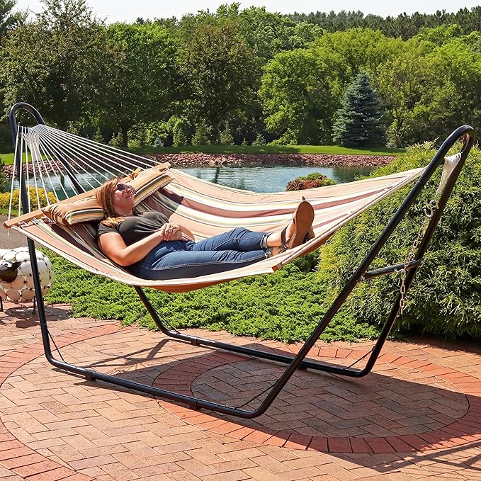 Sunnydaze Quilted Outdoor Hammock - Image 8