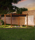 GarveeLife 10 x 13 ft Wood-Grain Aluminum Pergola - Image 7