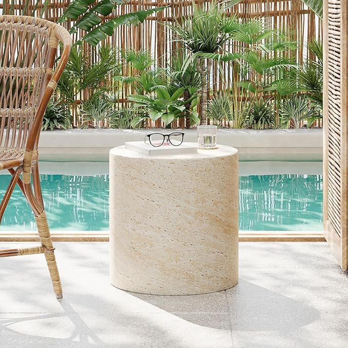 Christopher Knight Home Outdoor Round Side Table, Patio Garden Stool End Coffee by ChristopherKnightHome